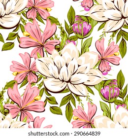 Beautiful Exotic Columbine Flowers Aquilegia Leaves Stock Illustration ...