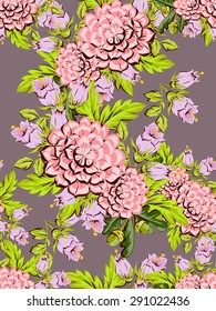 Spring delight collection. Beautiful wallpaper seamless vintage flower pattern. Easy to edit. Using mask. 