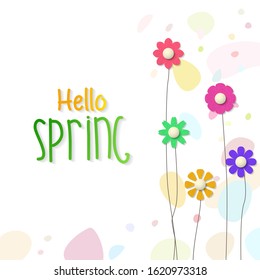 Spring design background with abstract beautiful colorful flower.