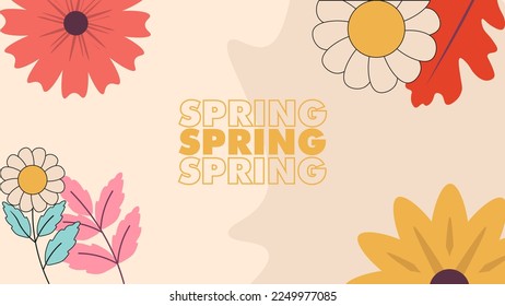 spring design background, spring sale, social media post or etc