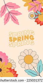 spring design background, spring sale, social media post or etc