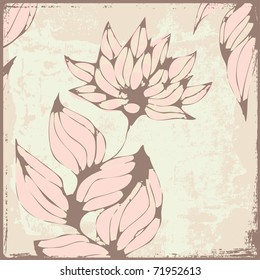 diseño primaveral con flor, vector