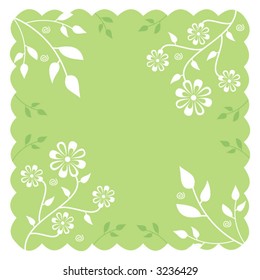 Spring design with flowers and leaves