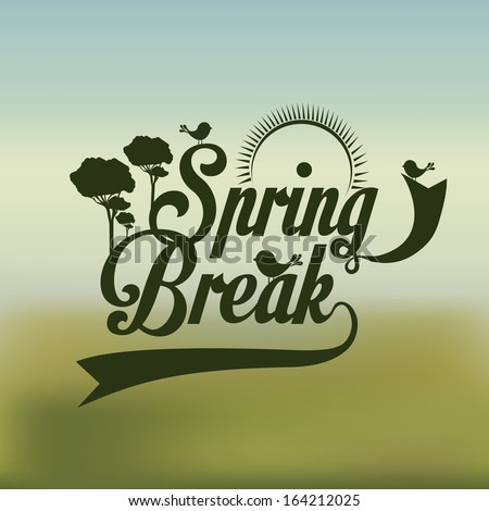 spring design over green  background vector illustration