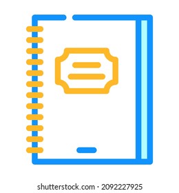 vector de icono de color del diario de primavera. signo del diario de primavera. ilustración de símbolo aislado