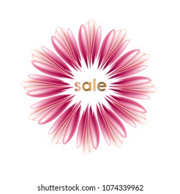 Spring discount. Pink flower