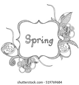 Spring doodle  illustration