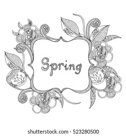 Spring doodle illustration