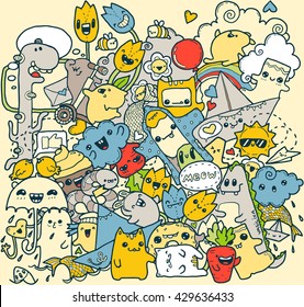 spring doodles cartoons colors