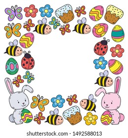 Spring Doodles. easter egg. Vector