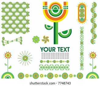 spring Dots set. Vector design elements. To see similar designs, please visit my gallery
