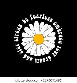 spring dreamer flower and daisies positive quote flower design fashion slogan style spring summer sticker