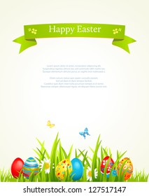 Spring Easter background with egg