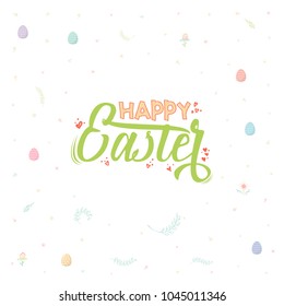 Spring - Easter is a beautiful badge, like a sticker for social networks.