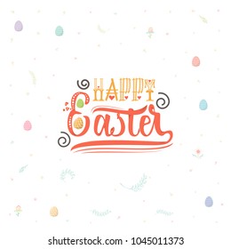 Spring - Easter is a beautiful badge, like a sticker for social networks.