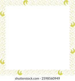 Spring Easter bunnies frame. Easter bunny rabbit silhouettes with empty space for your text