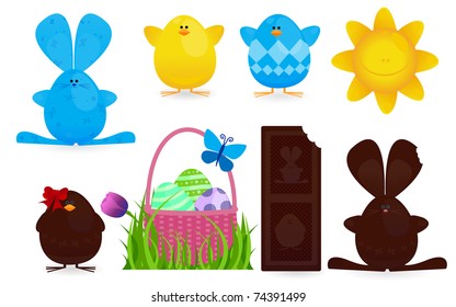 Spring Easter Character Design Element Collection