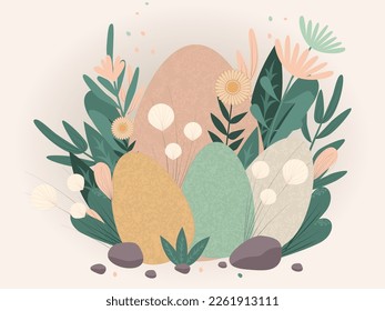 Spring and Easter collection of cute flowers and decorations. Perfect for poster, card, scrapbooking , tag, invitation, sticker kit. Hand drawn. Vector illustration