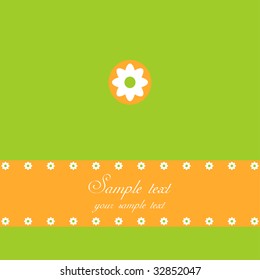 Spring or Easter greeting card, summer background