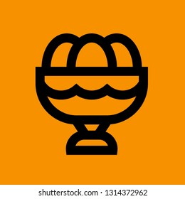 Spring Easter Line Icon Vector Download Template