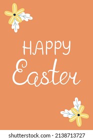 Spring Easter poster with lettering