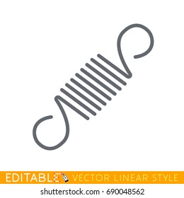 Spring Editable line icon. Stock vector illustration.