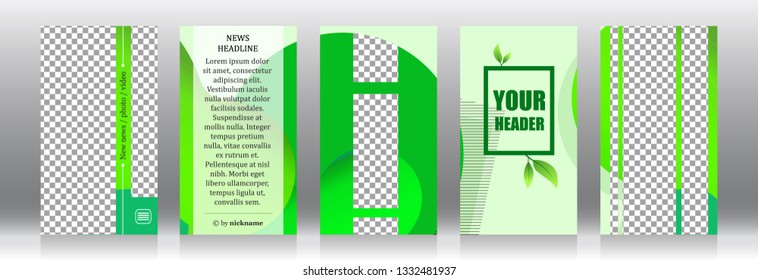 Spring editable template for social networks stories, vector illustration. Design backgrounds for social media