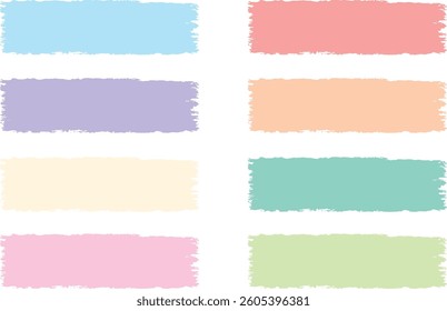 spring edition colorful palette abstract rectangular brush strokes set