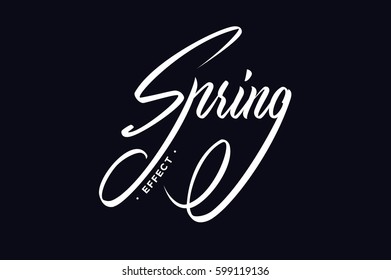 Spring Effect Hand Lettering Illustration Stock Vector (Royalty Free ...