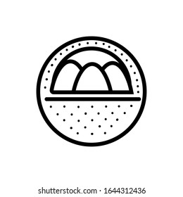 spring eggs painted in basket line style vector illustration design