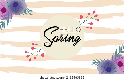 Spring elegant floral abstract background. Hello Spring vector.