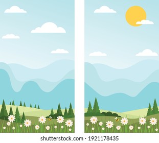 Spring Element Banner Backround Vector Illustration