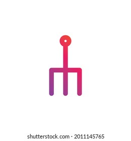 Spring Element Fork gradient outline Icon