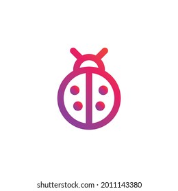 Spring Element Ladybug gradient outline Icon