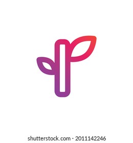 Spring Element Leafes gradient outline Icon