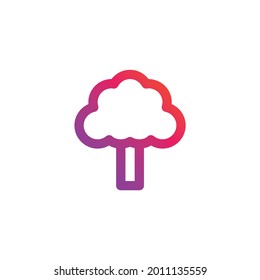 Spring Element Tree gradient outline Icon