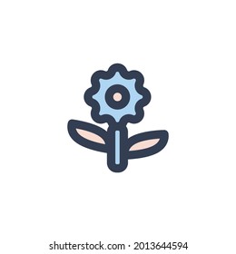 Spring Elements Flower Filled Line Icon