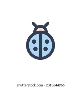 Spring Elements Ladybug Filled Line Icon