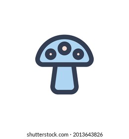 Spring Elements Mushroom Filled Line Icon