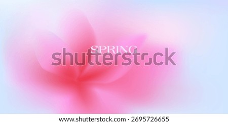 Spring ethereal gentle flower. Blurred unfocused background with flower. Soft gradient. Delicate macro botanical, natural vector illustration.
