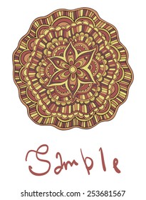 Spring ethnic ornamental background with place for text. Vector floral banner. For inviting, greeting cards, labels.