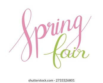 Spring Fair Decorative Script Lettering Illustration