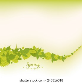 spring falling leaves background