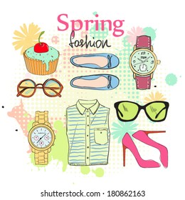 Spring fashion accessories. 