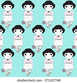Spring Fashion Pattern Character illustration