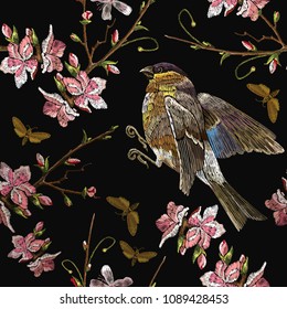 Machine Embroidery Design Simple Sparrow