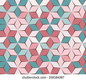 Spring feminine background. Geometric seamless pattern. Abstract backdrop.
