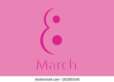 spring festival 8 march women's day on pink background