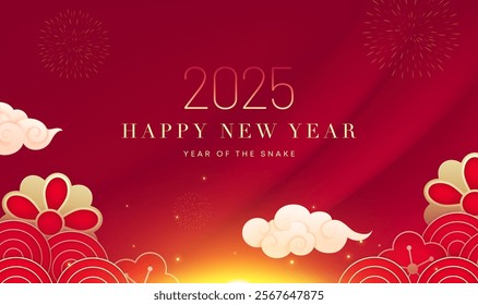 Spring Festival Background Design 2025 Happy New Year