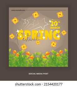 spring festival banner or flyer template